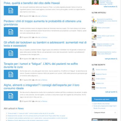 Pagina News del sito internet di Ambulatori Privati