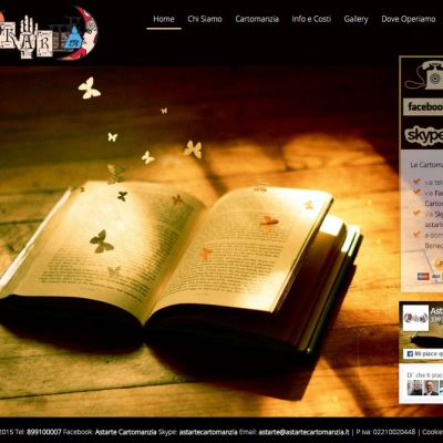 Home Page del sito internet di Astarte Cartomanzia