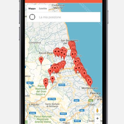 Mappa attività della Mobile App TUDU Abruzzo