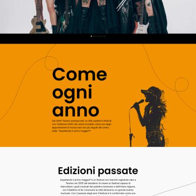 Home Page del sito internet di Aspettando Il Primo Maggio a Teramo