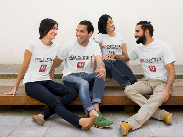 staff con magliette brandizzate arrosticini d'Abruzzo