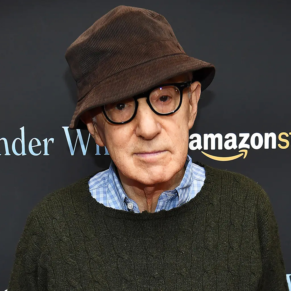 Woody Allen con cappello marrone all'evento Amazon Studios