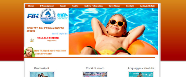 sito web associazione sportiva delfino club nuoto teramo
