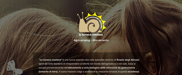 sito web responsive la lumaca rosetana allevamento lumace agrecamping