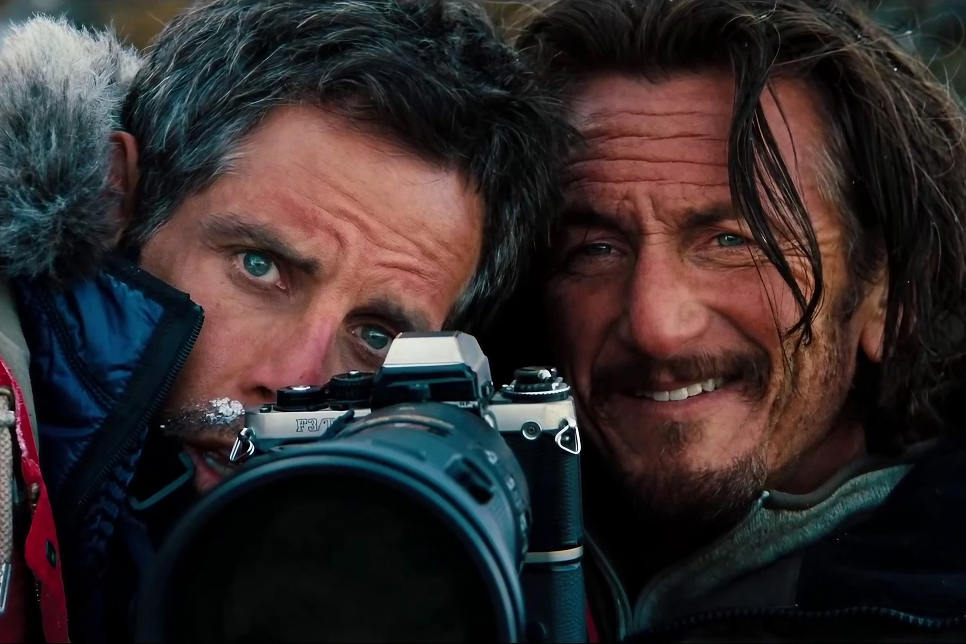 Scena con macchina fotografica del film I Sogni Segreti di Walter Mitty con Ben Stiller e Sean Penn