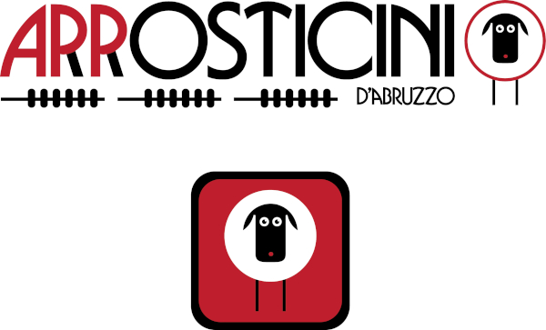 Logo brand del progetto Arrosticini d'Abruzzo con Portale Web per cercare ristoranti produttori rivenditori ed eventi