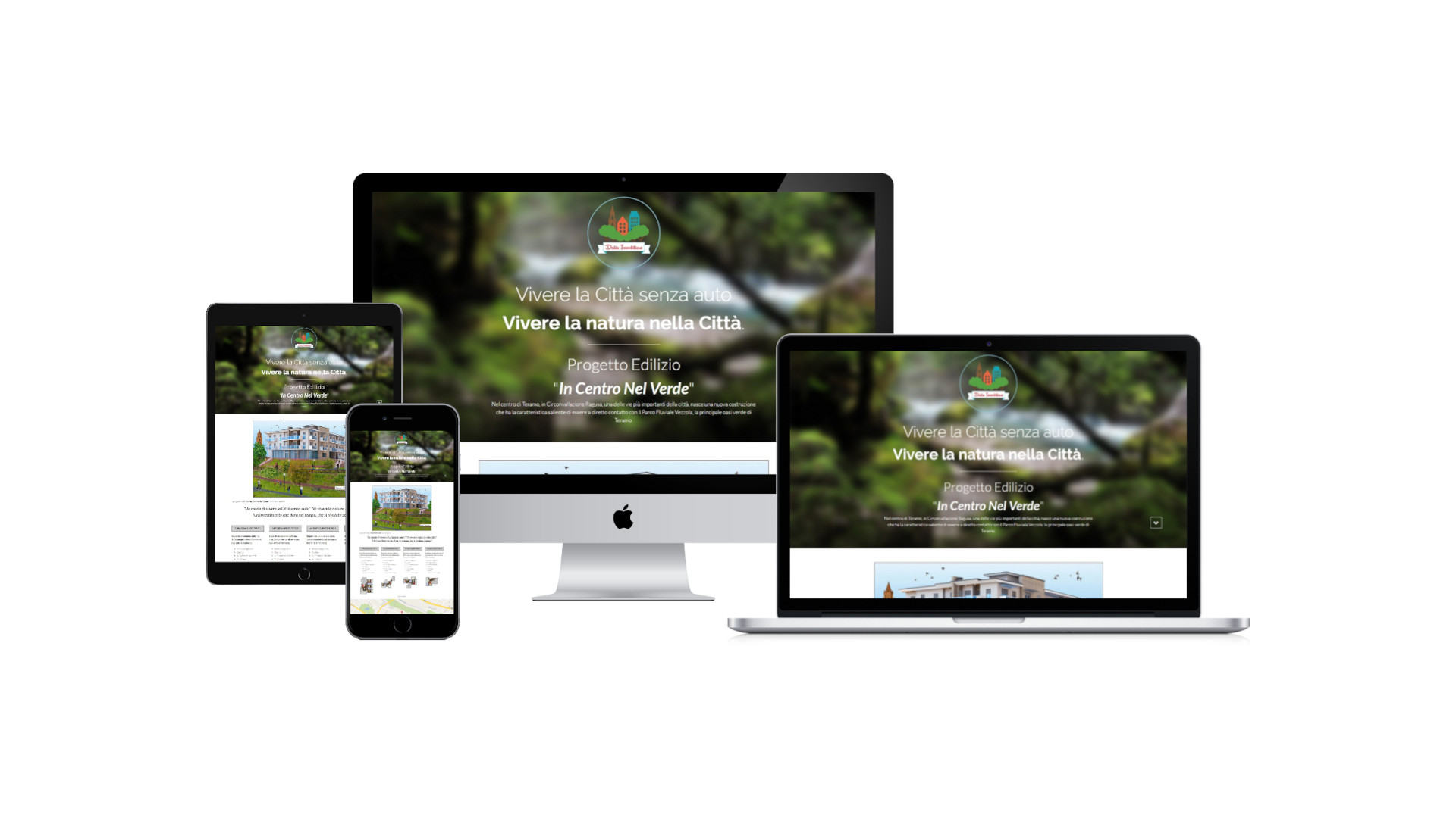Sito di Dalia Immobiliare visualizzato su computer, tablet e smartphone