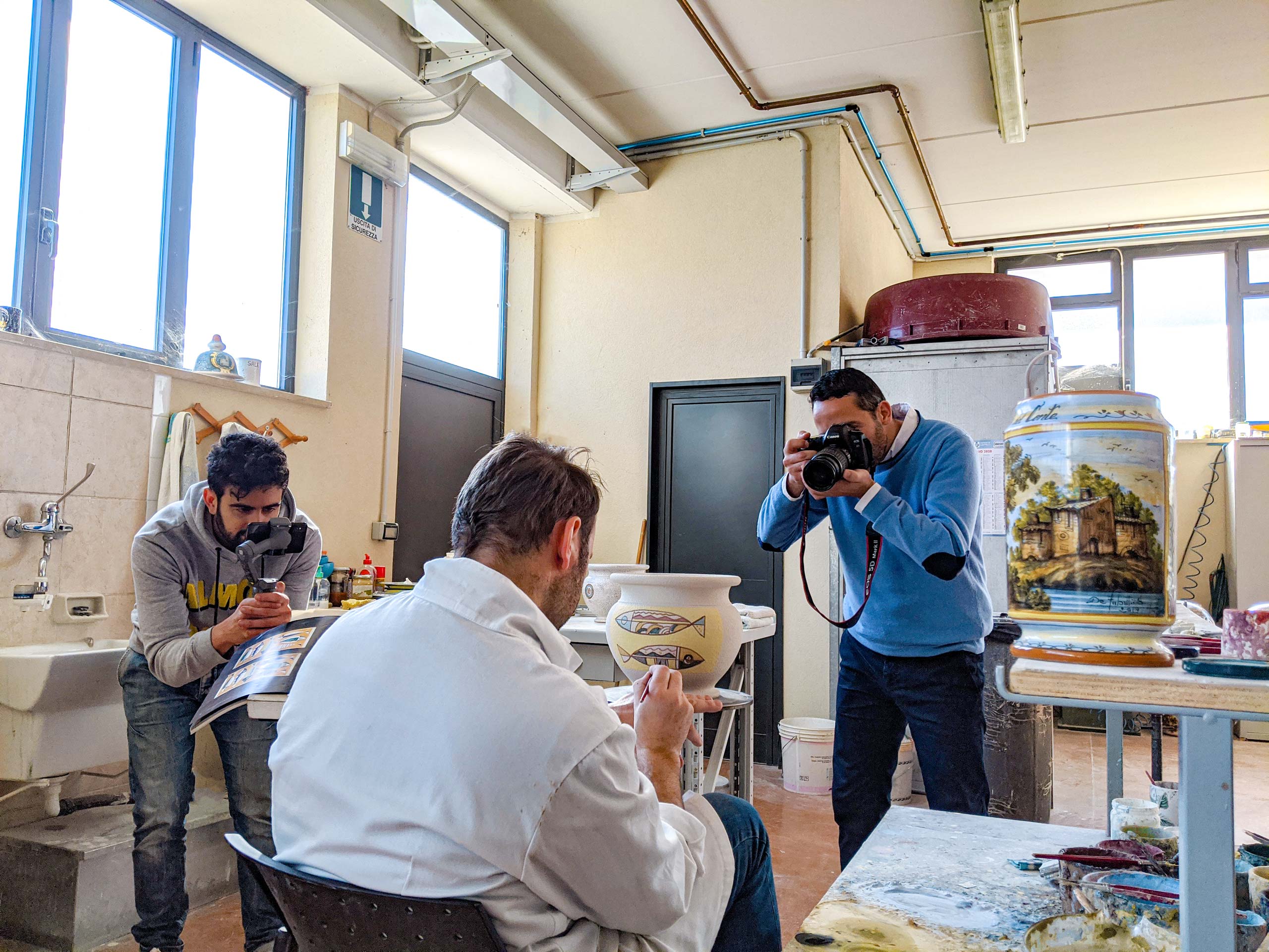 Servizio shooting fotografico per il Sito Web dell'azienda De Fabritiis di Castelli Teramo in Abruzzo