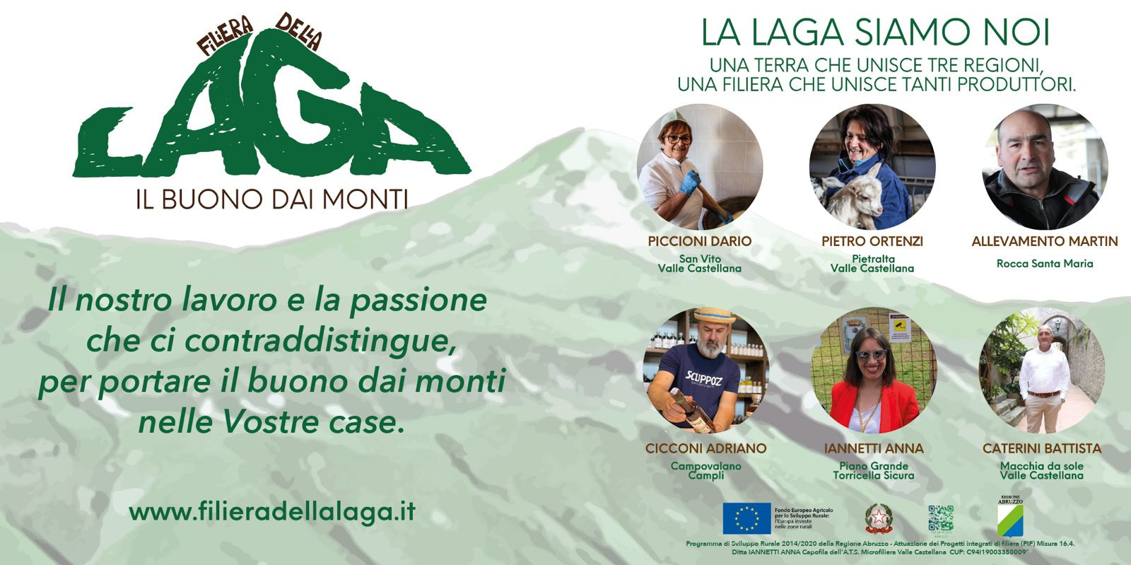 Copertina brochure Filiera della Laga progetto di comunicazione territoriale e Graphic Design