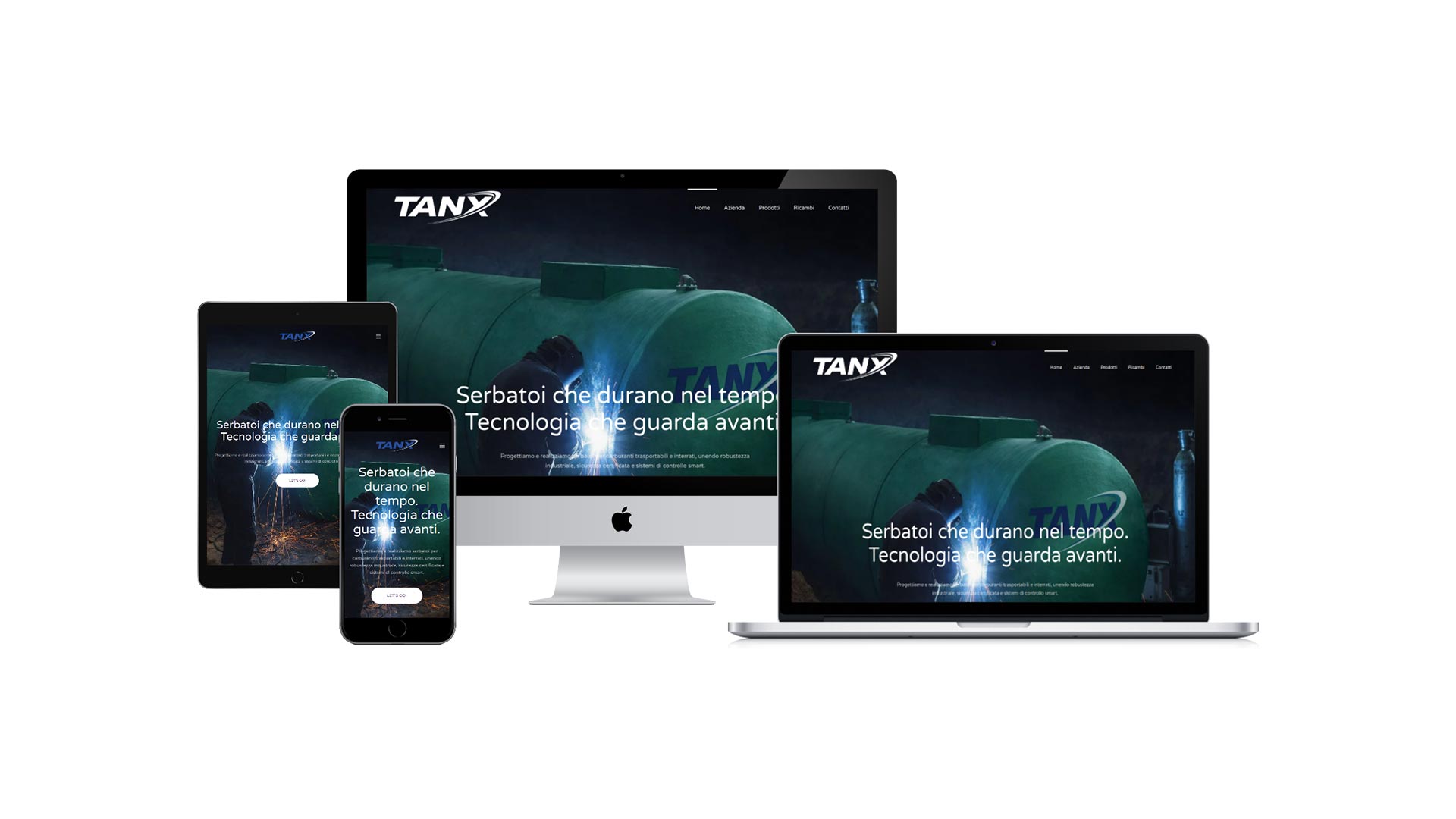 Mockup responsive crossbrowser del Sito Web ItalTanx
