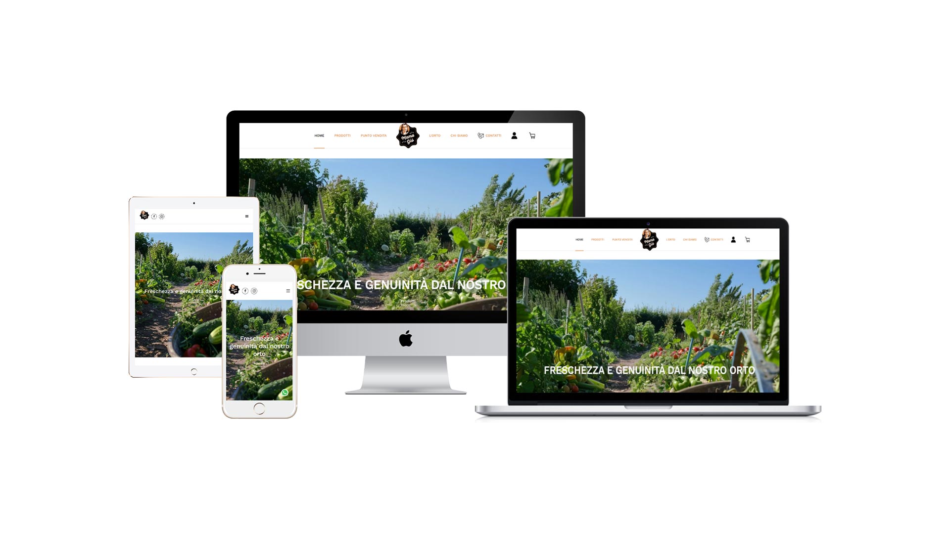 Mockup responsive crossbrowser del Sito Web E-Commerce Mamagio.it