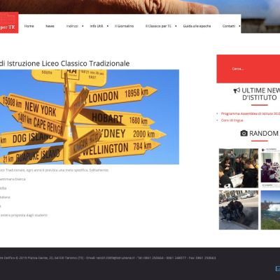 Pagina Viaggi di Istruzione del sito internet de Il Classico Per Te del Liceo Classico Melchiorre Delfico
