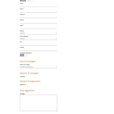 Pagina carrello onestep del Sito Web E-Commerce Mamagio