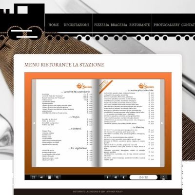 Pagina menu del Sito Web Ristorante Pizzeria La Stazione Teramo