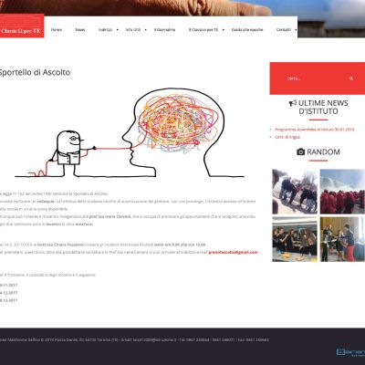 Pagina Sportello D'Ascolto del sito internet de Il Classico Per Te del Liceo Classico Melchiorre Delfico