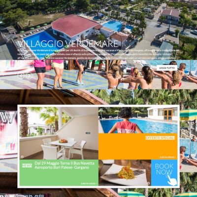 Home Page del sito internet Villaggio Verdemare