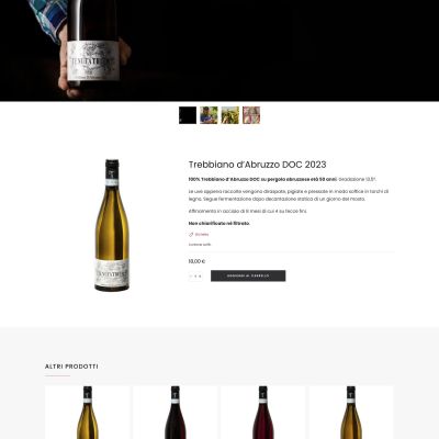 Pagina shop online Trebbiano D'Abruzzo DOC Sito Web Tenuta Trium