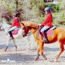 Due bambini a cavallo durante un'attività del Maneggio Team Horse di Teramo