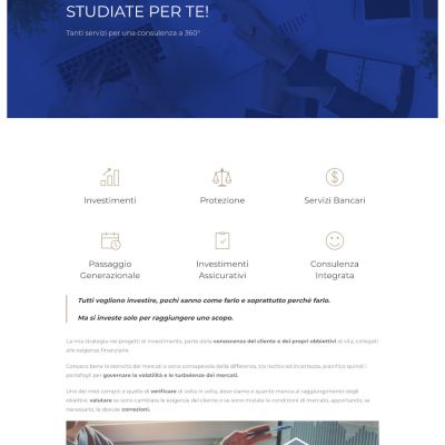 Pagina Consulenza del sito internet di Michele Piergiovanni Family Banker
