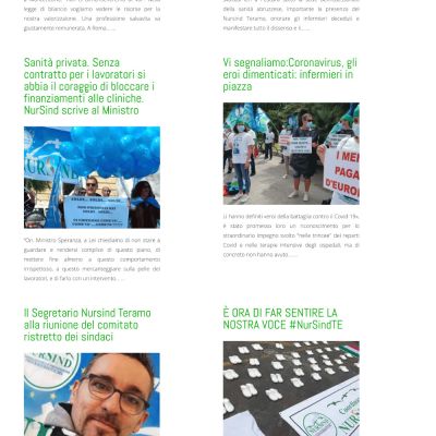 Pagina Battaglie del sito internet di Nursind Teramo