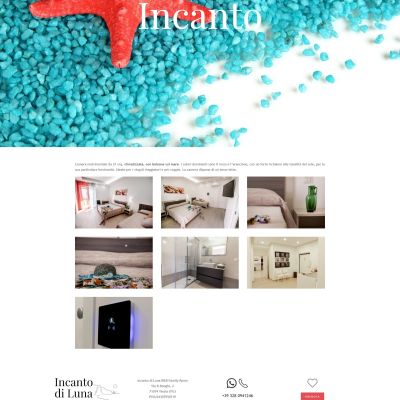 Pagina camera Incanto del Sito Web Incanto di Luna Vieste vicino Pizzomunno
