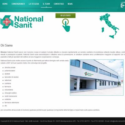 Pagina team del Sito Web National Sanit convenzioni sanitarie nazionali