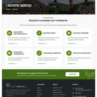 Home page sito internet della Green Service di Mosciano Sant'Angelo