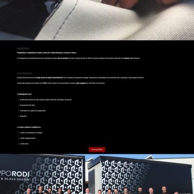 Pagina Chi siamo del sito web Gruppo Rodi