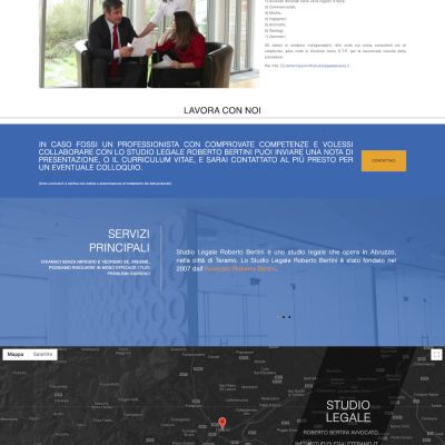 Pagina risorse e domiciliazioni del sito internet dello Studio Legale Bertini