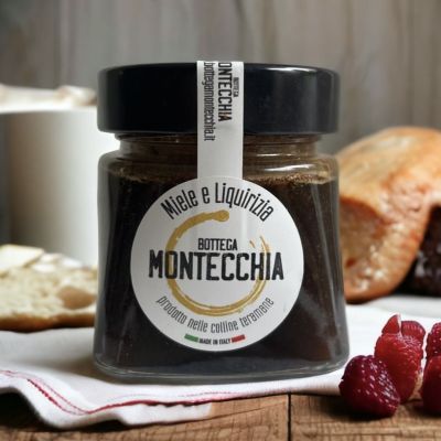 Confezione miele e liquirizia Bottega Montecchia su Instagram a Teramo in Abruzzo