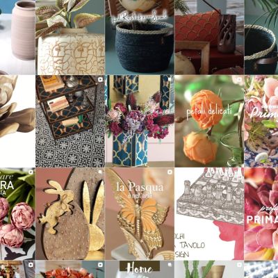 Feed Instagram Bruco con fiori, tessili e decorazioni dedicate alla primavera