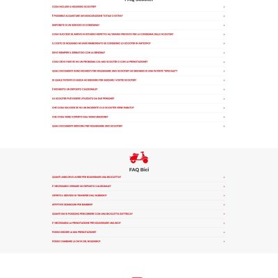 Pagina domande frequenti FAQ del Sito Web Noleggio Vieste