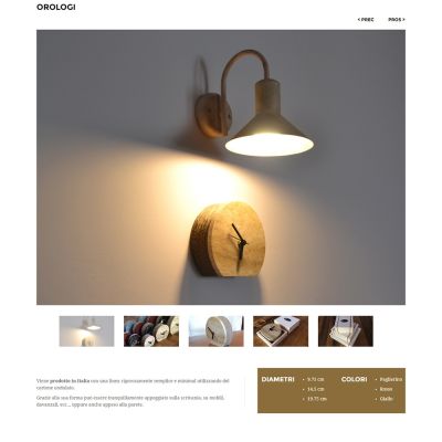 Pagina prodotti orologi del Sito Web Home Stone Italy lavorazione pietre Teramo