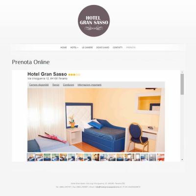 Pagina booking del sito internet Hotel Gran Sasso Teramo
