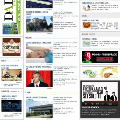Home Page versione 3 del sito internet di Il Corriere D'Abruzzo