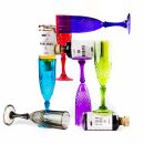 Set bicchieri colorati bottiglie liquori scatto per Scuppoz a Teramo in Abruzzo