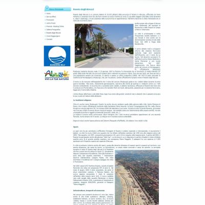 Pagina Turismo del sito internet dell'Hotel Laguna Blu di Roseto Degli Abruzzi