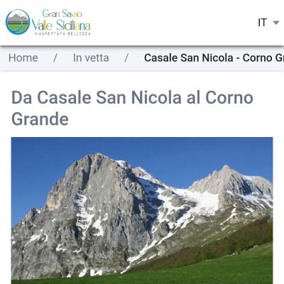 Schermata Da Casale San Nicola al Corno Grande dell'App Valle del Gran Sasso Android Apple