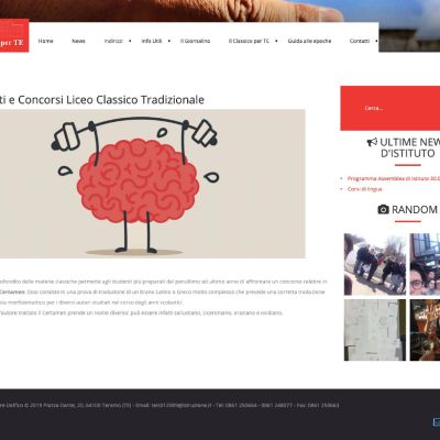 Pagina Progetti del sito internet de Il Classico Per Te del Liceo Classico Melchiorre Delfico