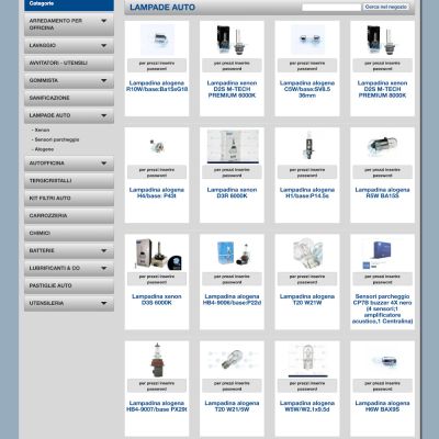 Pagina Lampade Auto del sito internet di Automotive 24 Shop a Castellalto (TE)