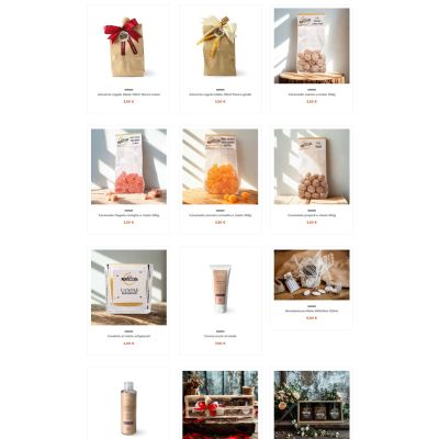 Pagina Articoli da Regalo del sito internet di Bottega Montecchia