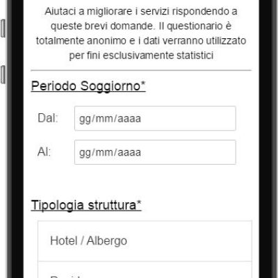 Questionario anonimo dell'app InGargano per segnalazioni e informazioni sul soggiorno
