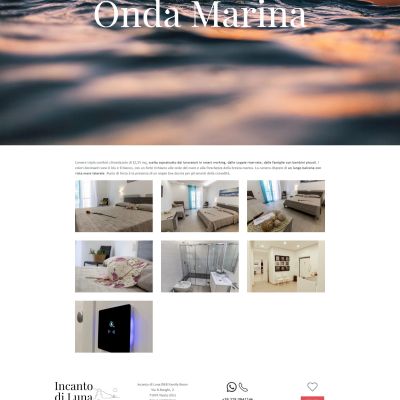 Pagina camera Onda Marina del Sito Web Incanto di Luna Vieste vicino Pizzomunno