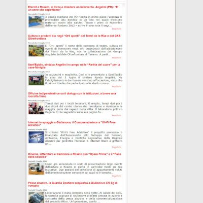 Home page del sito internet Teramo News