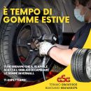 Grafica Gran Sasso Gomme che ricorda il cambio delle gomme estive