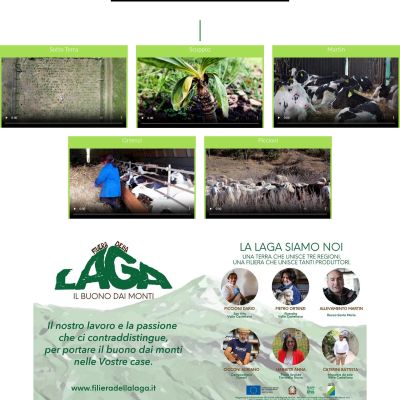 Pagina video presentazioni del Sito Web Filiera della Laga