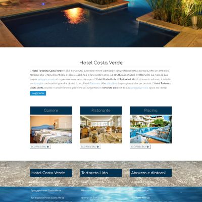 Home Page del sito internet dell'Hotel Costa Verde di Tortoreto