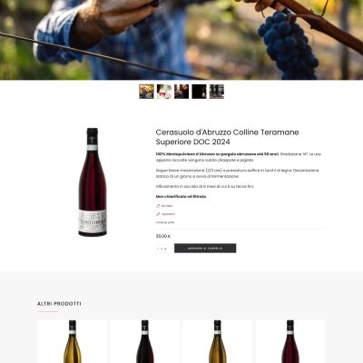 Pagina shop online Cerasuolo D'Abruzzo DOC Sito Web Tenuta Trium