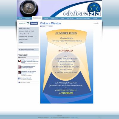 Pagina mission del Sito Internet Civicrazia