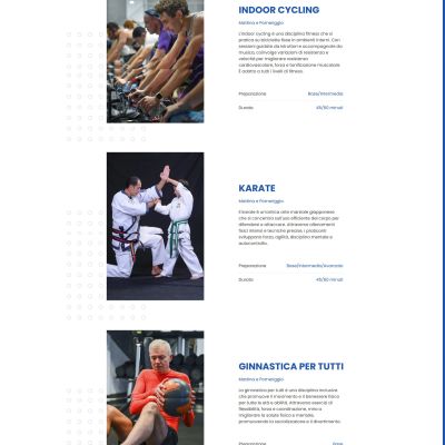 Pagina corsi palestra Teramo ginnastica e benessere Sito Web wellnessteramo.it